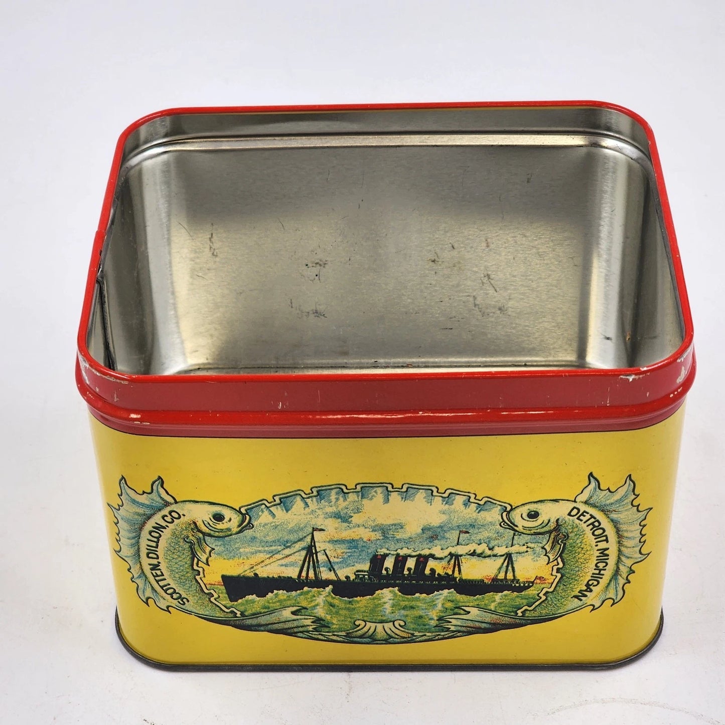 Advertising Tin Oceanic Cut Plug Tobacco by CheinCo 1880s Reproduction 1970s Vtg