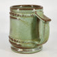 Frankoma Pottery C10 Mayan Aztec Desert Green Gold Coffee Mug Oklahoma Art 4"x3"