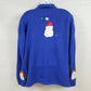 Heirloom Cardigan Sweater Christmas Collectibles 1XL Blue Santa Candy Cane 2004