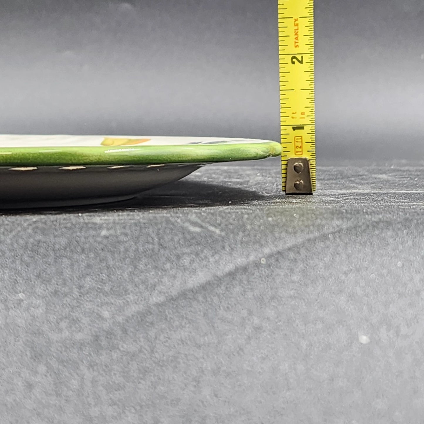 Brunelli Tiffany Pattern Reticulated Figs and Flowers Plate 8.5" Italy Signed