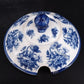 Cracker Barrel Blue White Floral Soup Tureen Serving Bowl with Lid Porcelain Vtg
