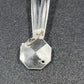 6 Rock Icicle Spear Crystal Plastic Chandelier Prisms 2" Ocatagon Accent & Wire