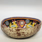 Huichol Wixárika Beaded Gourd Bowl Animal Geometric Folk Art 8" Mosaic Mexico