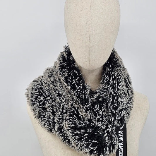 Steve Madden Faux Fur Infinity Soft Scarf with Tags Multifunctional Neck Warmer