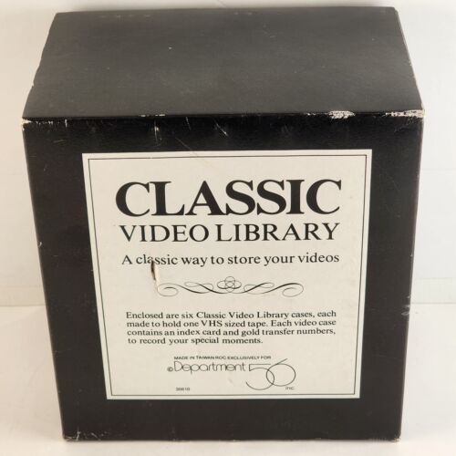 Department 56 Video VHS Storage Library Books 6 pack Classic Cases Box ...