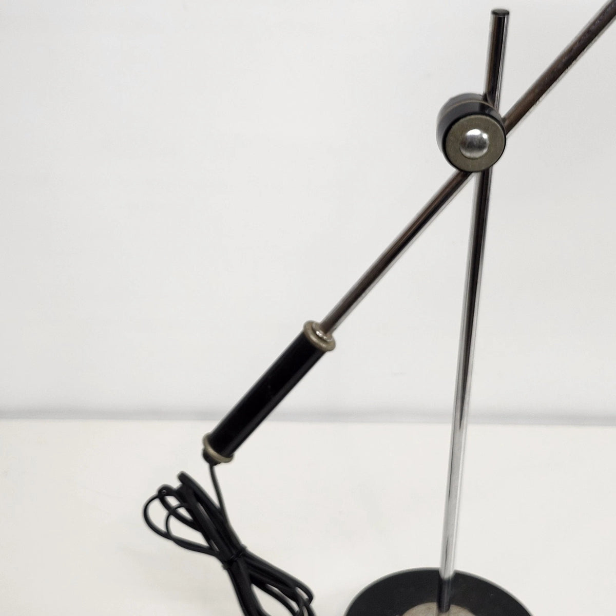 Robert Sonneman Orbiter Eyeball Desk Lamp Black Chrome Articulating '50s USA 22"