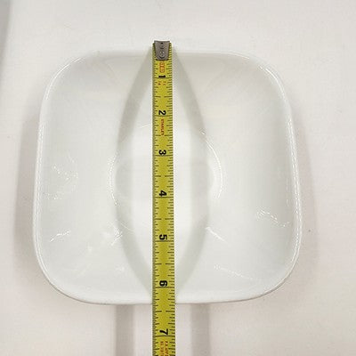 6 Corelle Vitrelle Scandia White 6.5" Square Soup Cereal Bowls Oven Safe