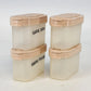 4 Tupperware 1843-23 Modular Mates Spice Containers Storage Beige Lids Vintage