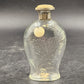 Wrisley Blue Fern Cologne Bottle 4.25 oz Clear Glass Silver Lid Empty 1950 Vtg