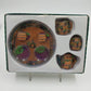 Ranger Polyresin Miniature Tea Set Grape Vineyard w/ Box Collectible Decor