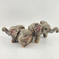 Toyandona 2 Elephant Figurine Toys Trunks Forms A Heart Resin Miniature 5" Tall