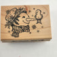 Lot of 4 Holiday & Christmas Themed Animal and Snowmen Pattern Rubber Stamps