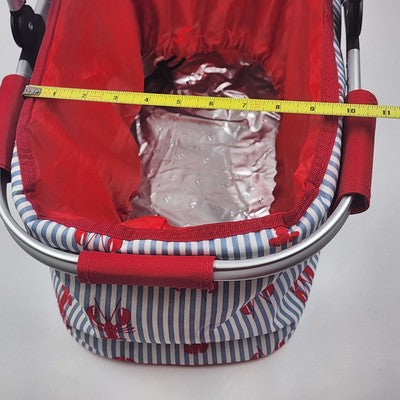 Boat House Insulated Picnic Basket Bag Collapsible Aluminum Handle Portable NOS