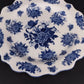 Cracker Barrel Blue Floral Serving Platter Scalloped Porcelain Transferware