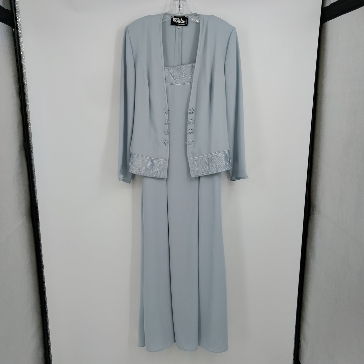 Ursula of Switzerland 90s Formal Dress Set Women’s 12 Blue Gown Mother of Bride