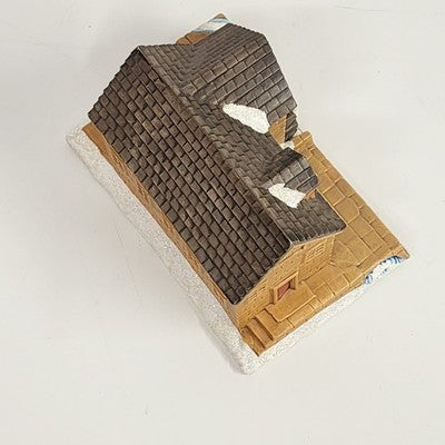 Grist Mill Christmas Village Bisque Ceramic Illuminated 8" Homemade Vintage
