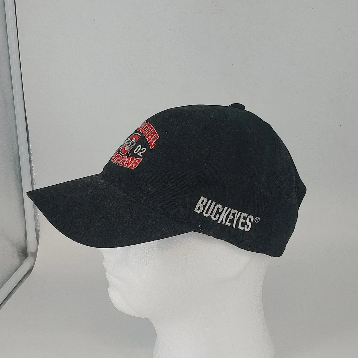 Ohio State Buckeyes Cap 2002 National Champions Black Hat Slide Buckle OSFM