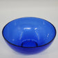 Vietri Murano Italy Cobalt Blue Art Glass Centerpiece Bowl 9.5" Footed Base Vtg