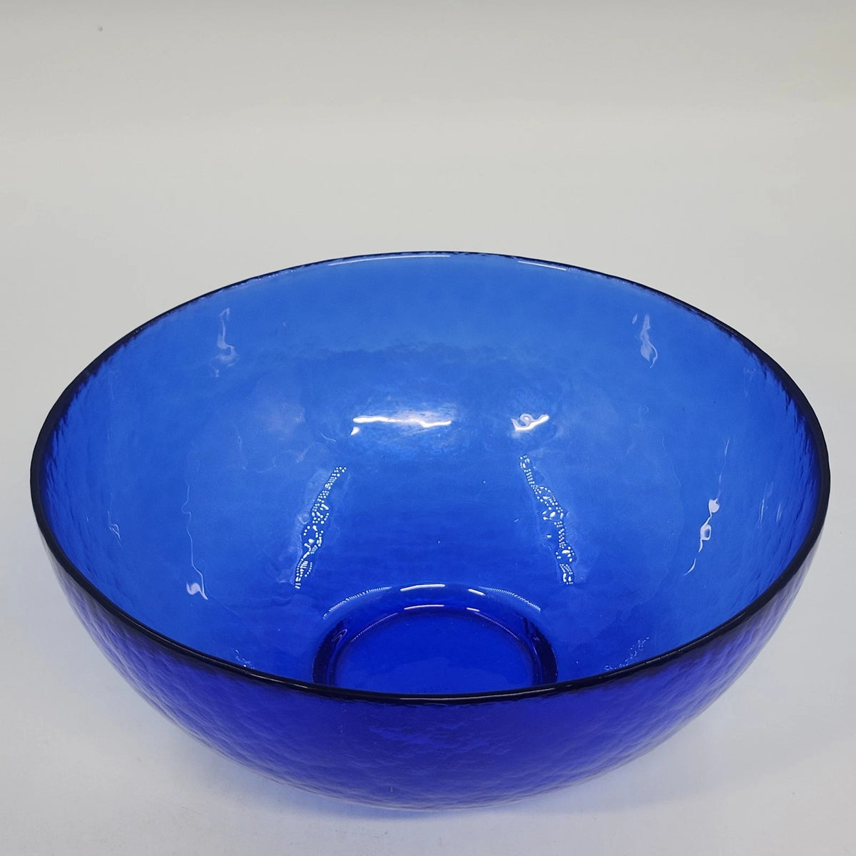Vietri Murano Italy Cobalt Blue Art Glass Centerpiece Bowl 9.5" Footed Base Vtg