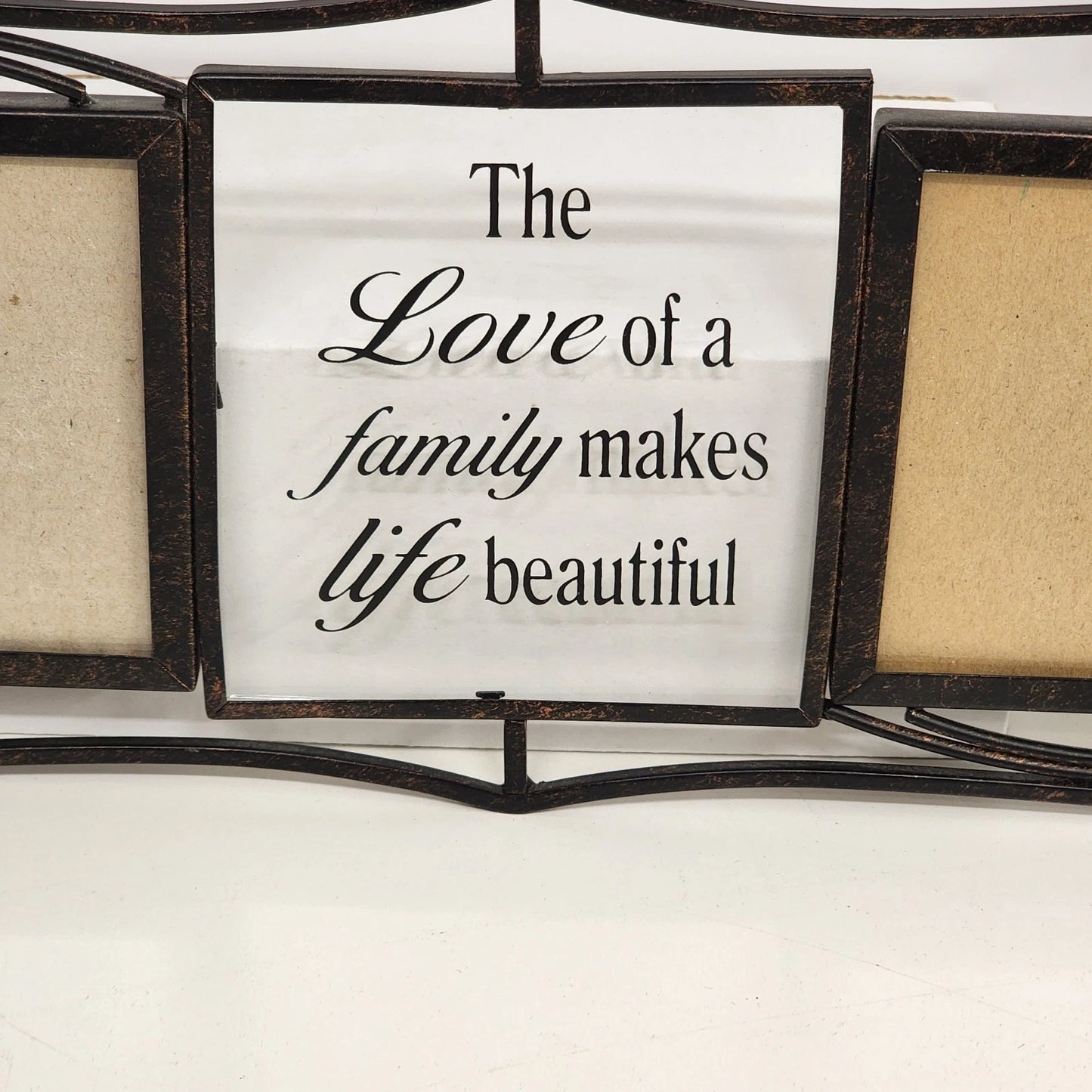Love of Family Metal Wall Photo Frame Collage 6x4 Black 28in
