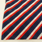 Echo Square Scarf 26" Red White Blue Stripes Golf Club Border Cotton Blend Vtg