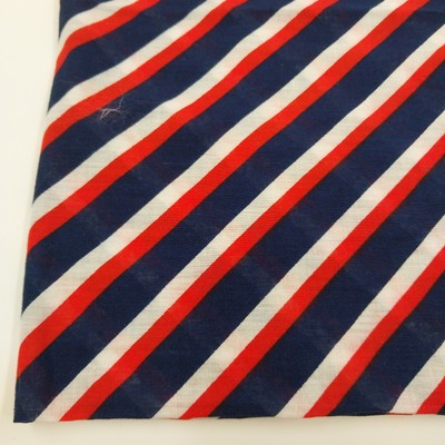 Echo Square Scarf 26" Red White Blue Stripes Golf Club Border Cotton Blend Vtg