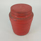 Ransburg Hand Painted Floral Cookie Cracker Jar Glass Metal Lid Folk Art