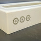 Rubbermaid Plastic Tissue Box Cover 2939 White Atomic Starburst 10.5" MCM Vtg