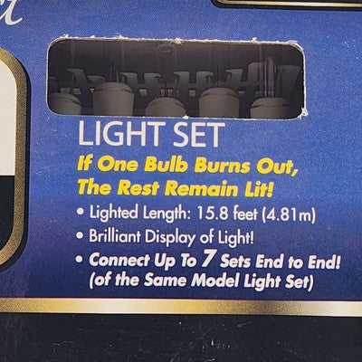 Holiday Season 70 Clear White Wire Light Set 16' Indoor/Outdoor