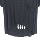 Forever 21 Black High-Low Cutout Back Top Women's Large Short Sleeve Scoop Neck