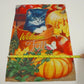 Set 4 Fall Autumn HOLLOWEEN WELCOME Theme with Pumpkins Mini Garden Flags Banner