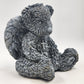 Angel Bear Gray Concrete Stone Statue Seated Halo Wings Cross Garden Decoration