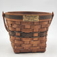 Longaberger 1988 Poinsettia Basket Christmas Collection In Green 8" Across x 6"h