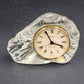 Linden Crystal Quartz Mantel Clock White Face Roman Numerals Tabletop 3" Vintage
