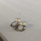 Vintage Faux Pearl Clip On Earrings Gold Tone Screw Back Classic