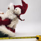Santa Shelf Sitter Figurine with Puppy on his Shoulder Vest & Coat w Sweatpants