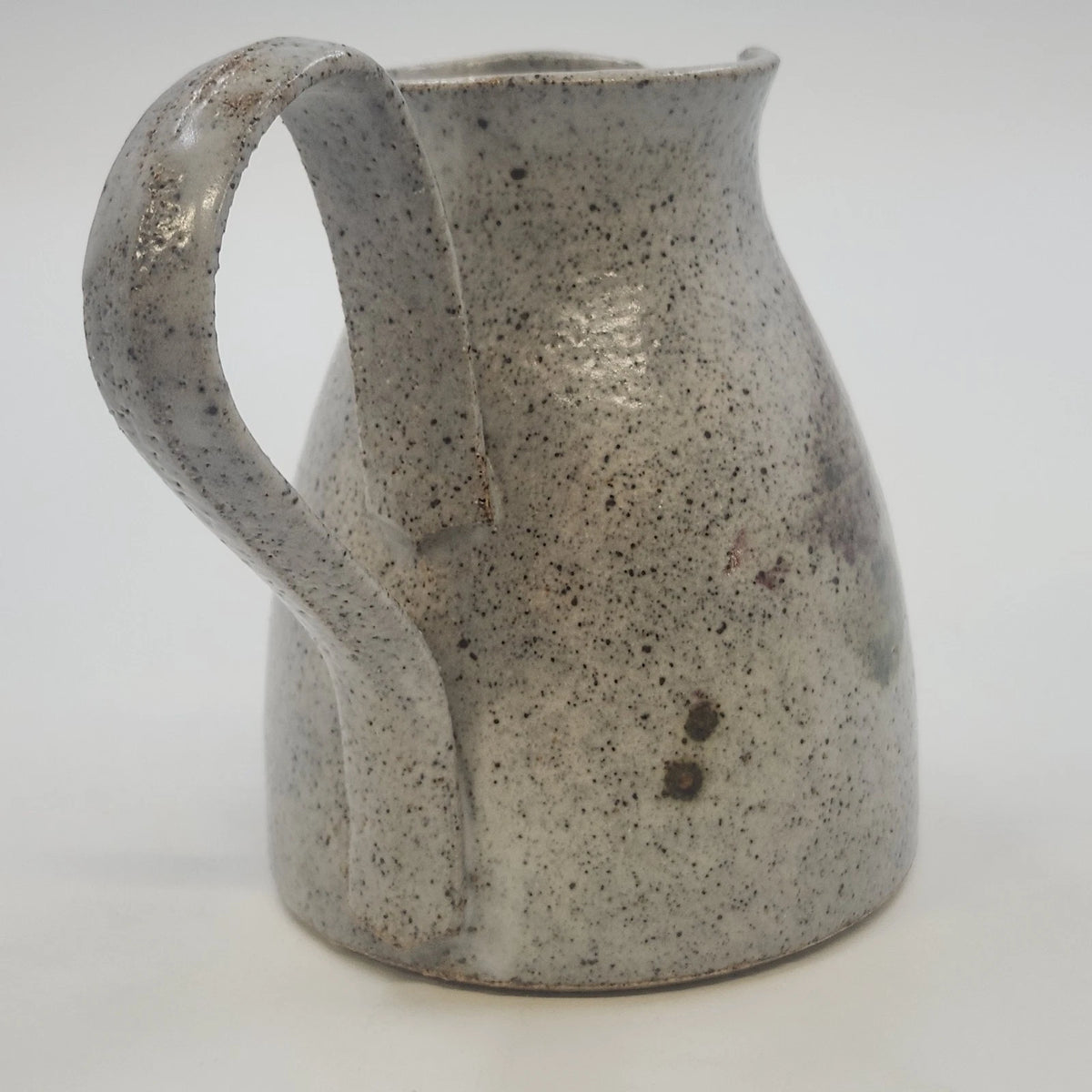 Colonsay Pottery Pitcher Speckled Glaze Stoneware 4.5" Flared Rim Curved Handle