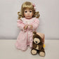 BLESS US ALL Porcelain Doll Danbury Mint Kneeling Praying  Collector Girl Doll Jeanne Singer A566