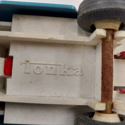 Tonka Mini Tow Service Truck 7" Wrecker Blue Pressed Steel Metal 1970s