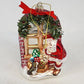 Christopher Radko Santa Puppy Mercury Glass Ornament 5" Christmas Poland Vintage