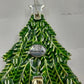 Avon 2008 5th Annual Christmas Tree Brooch w Multicolor Round & Star Rhinestone
