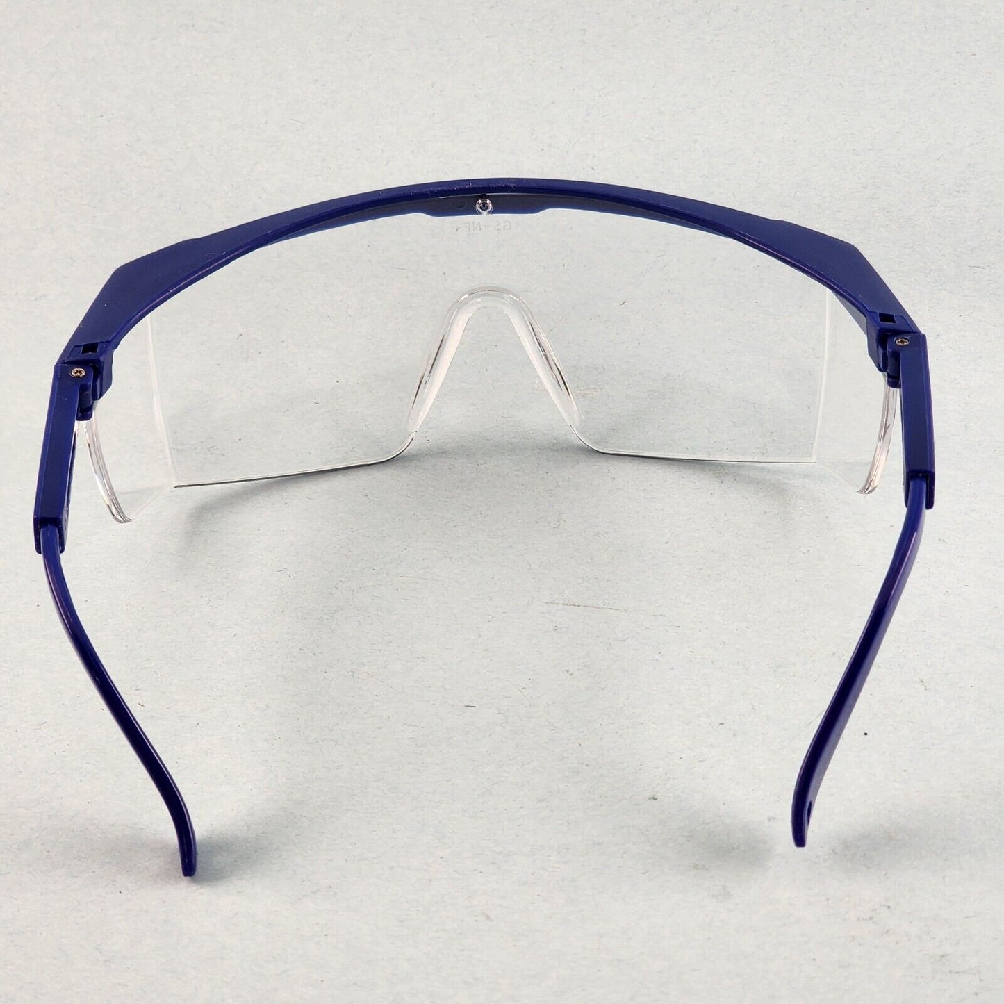 Gateway Strobe Safety Glasses Lightweight Telescoping Temples Side Shields Z87.1 (Blue Frame, Clear Anti Fog Lens)