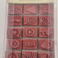 27 Piece Rubber Stamp Set Wood Mounted Recollections Necessities Vintage NWT