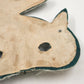 Hand Sewn Vintage Mardi Gras Green Fish Mask Sequins Beads
