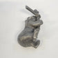 Rawcliffe P Davis Pewter Christmas Bear Holding North Pole Sign Figurine Vtg