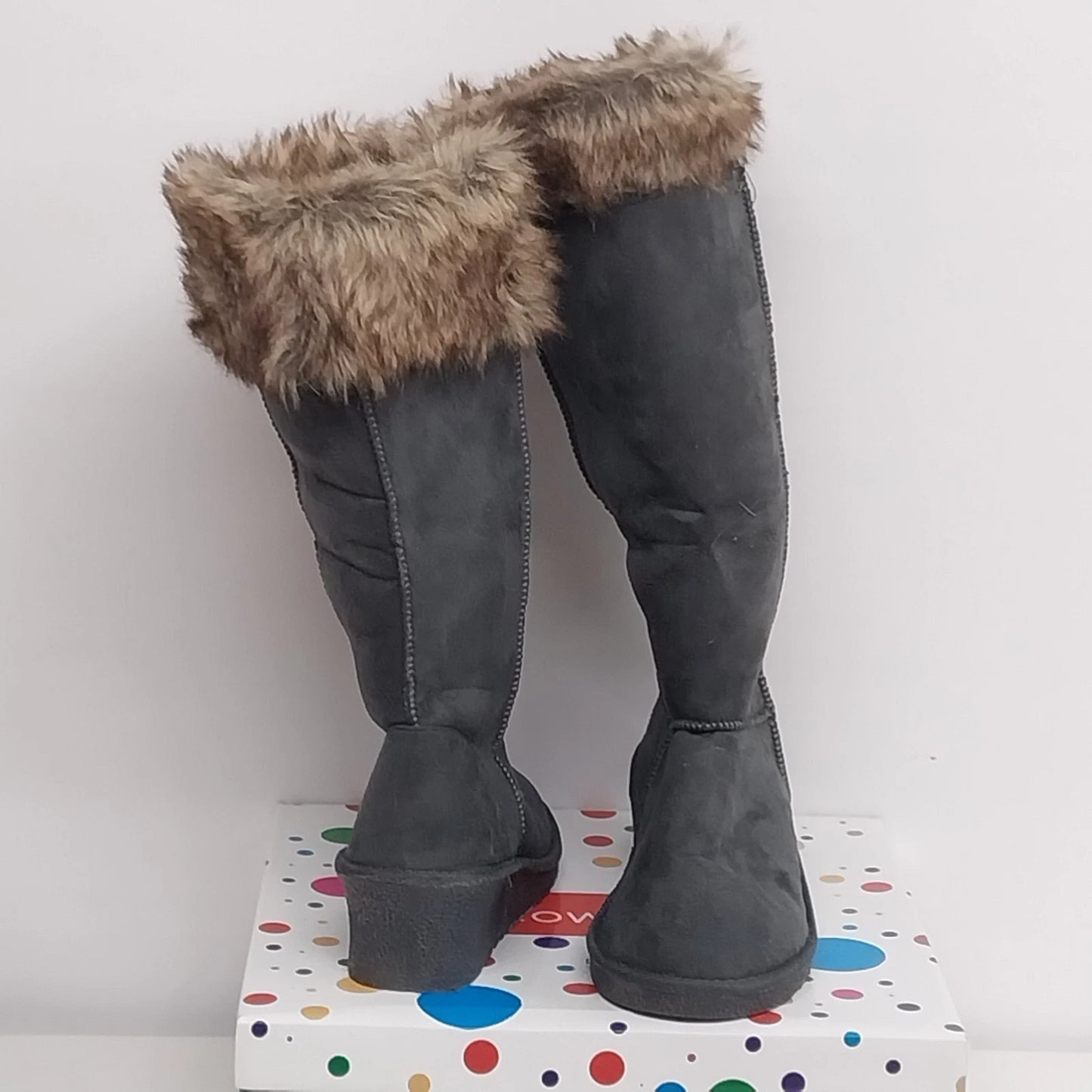 UGG Karyn Black Suede Knee High Winter Boots Womens 8
