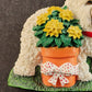 Bichon Frise Refrigerator Magnet Yellow Flowers Dog Figurine Willabee Ward MBI