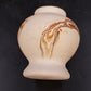 Nemadji Pottery Pedestal Vase Marbled Clay Brown Mauve Swirl 3.25" Vintage USA