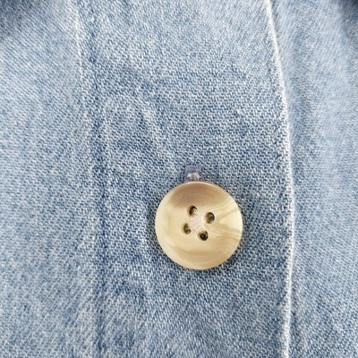 Christopher & Banks Denim Jacket L Noah's Ark Animal Embroidery Long Sleeve