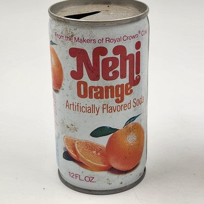 Set of 2 Empty Pull Tab Cans Nehi Grape and Orange Flavored Soda 12 oz Vintage